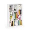 42" Freestanding White Wooden Bookcase with 11 Open Cube Storage Shelves and Closed Back